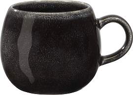 Kaffeebecher Sindri in Schwarz aus Keramik