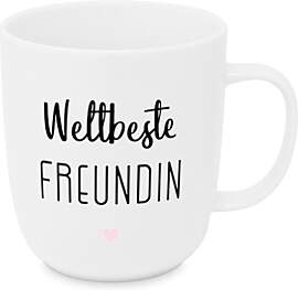 Kaffeebecher Weltbeste Freundin aus Keramik ca.