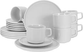 Kaffeeservice Chef Collection Weiß, 18-teilig