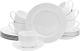 Kaffeeservice Fleur Royal Creme, 18-teilig