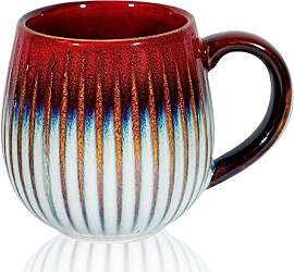 Kaffeetasse Groß,Cappuccino Tassen Steingut,Tasse 