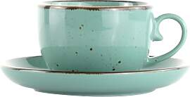 Kaffeetasse mit Untertasse Capri Grün