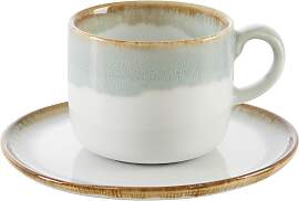 Kaffeetasse mit Untertasse Saturn Grün