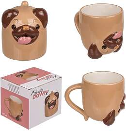 Kaffeetasse Mops ca. 12 x 14 cm drehbar 540ml