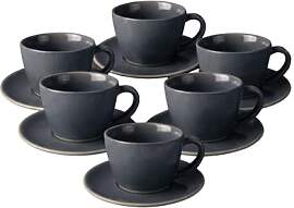 Kaffeetassen Set 12-teilig mit Untertassen,