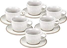 Kaffeetassen Set 12-teilig mit Untertassen,