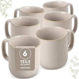 Kaffeetassen Set 6er, vancasso PLAYA Tassen Set 6