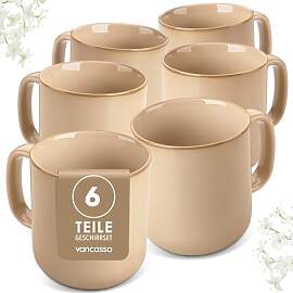 Kaffeetassen Set 6er, vancasso PLAYA Tassen Set 6