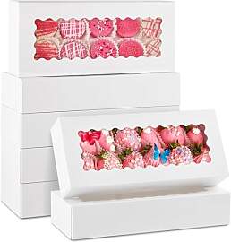 KAHEIGN 24Pcs Weiße Papier Cupcake Box mit