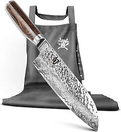 Kai Messer Santoku (18 cm) im Set mit Schürze Tim 