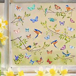 KAIRNE Bunt Wandtattoo Blume,Schmetterling Tulpen