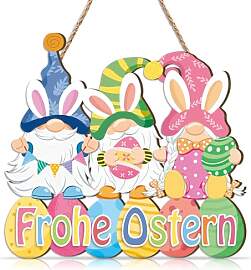 KAIRNE Frohe Ostern Türschild Osterdeko Schild