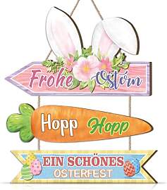 KAIRNE Osterdeko Türschilder Frohe Ostern Hase