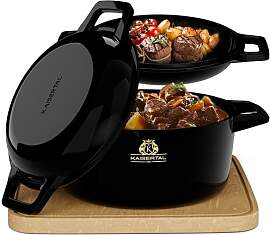 KAISERTAL Emaillierter Gusseisen Topf – 2in1