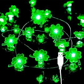 Kaleora LED Kleeblatt Lichterkette, 2M 20 LED