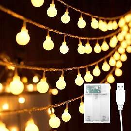 Kaleora LED Kugel-Lichterkette, 6M 40 LED