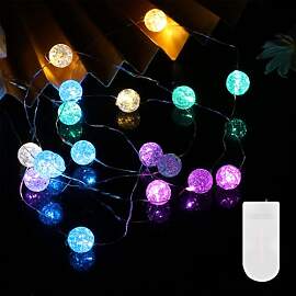 Kaleora LED Rissglaskugel Lichterkette, 2M 20 LED