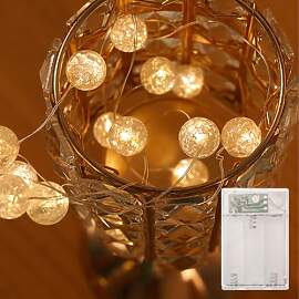 Kaleora Lichterkette Kristall Kugeln, 2M 20 LED