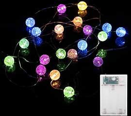 Kaleora Lichterkette Kristallkugeln, 3 Meter, 30