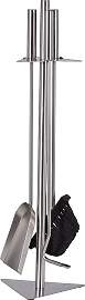 Kamingarnitur FIREFIX, silber, B:18cm H:60cm
