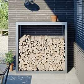 Kaminholzregal 100x40x100 cm aus Verzinktem Stahl