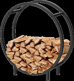 Kaminholzregal 62x60x20cm aus Metall Schwarz inkl. 
