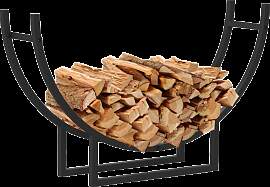 Kaminholzregal Halbrund aus Metall 55x92x21 cm