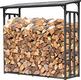 Kaminholzregal QUICK STAR, grau (anthrazit),