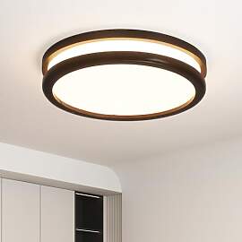 Kaniker LED Deckenleuchte Holz 30cm, 24W Rund