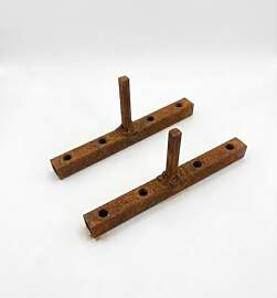 Kapaga – 2x Rost Stahlhalter 25x10 cm, Edelrost
