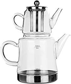 Karaca Dora Glasteekanne, 450 ml Kanne, 180 ml