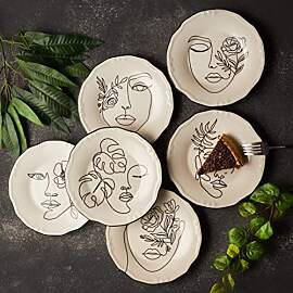 KARACA Face Torten Set für 6 Personen,
