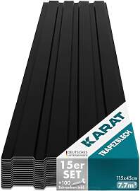 KARAT - 15 Stück Trapezblech 115 x 45 cm -