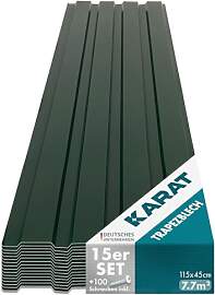 KARAT - 15 Stück Trapezblech 115 x 45 cm -