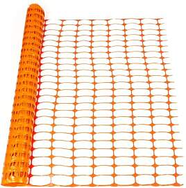 KARAT Absperrzaun Orange - 30 m Länge, 1 m Höhe