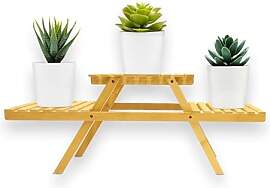 KARAT Blumentreppe Bambus Holz Regal