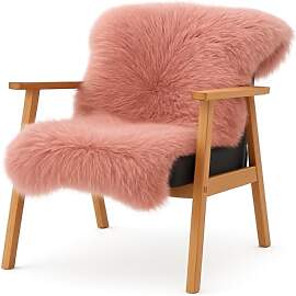 KARAT Kunstfell Rosa Flauschige Stuhlkissen Fell