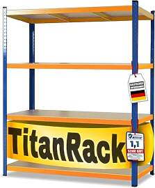 KARAT Schwerlastregal 200x150x80 cm blau-orange