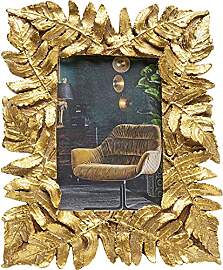 Kare Design Bilderrahmen Leaves, Gold, 10x15 cm,