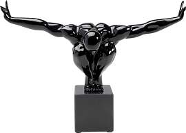 Kare Design Deko Objekt Athlet, Schwarz, Skulptur, 