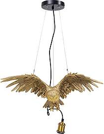 Kare Design Hängeleuchte Animal Owl, Gold,