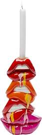 Kare Design Kerzenständer Lips, Rot, Lippen,
