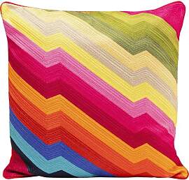 Kare Design Kissen Artistic Zig Zag, 50x50cm,