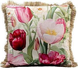 Kare Design Kissen Tulips, Mehrfarbig, 45x45 cm,