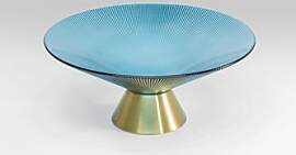 Kare Design Schale Birdie, Blau/Gold, 26cm