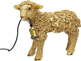 Kare Design Tischlampe Animal Flower Sheep Gold,