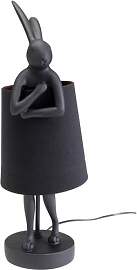 Kare Design Tischlampe Animal Rabbit Matt Schwarz, 
