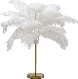 Kare Design Tischlampe Feather Palm Weiß, Desk