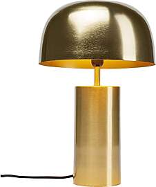 Kare Design Tischlampe Loungy Gold, Pilzform,