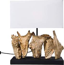 Kare Design Tischlampe Nature, Braun/Weiß,